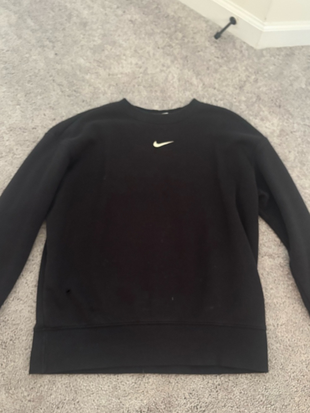 Nike Women's Black Crewneck Sweatshirt with Swoosh